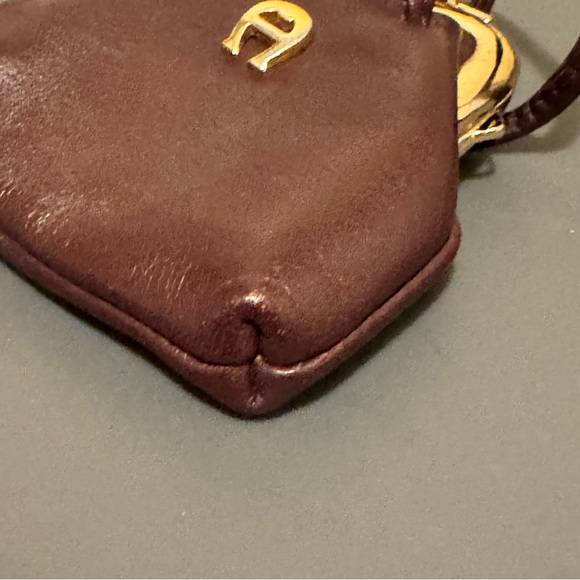 Etienne Aigner Mini Handbag Coin Purse Brown - Picture 3 of 10